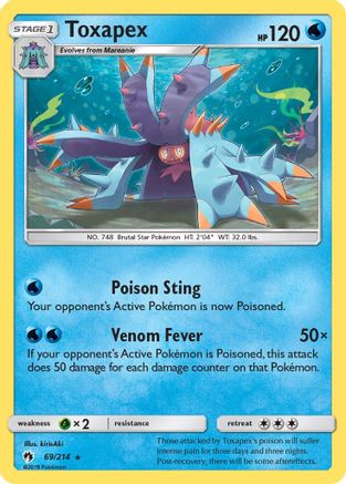 Toxapex 069  SM  Lost Thunder - Rare