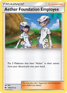 Aether Foundation Employee 168  - Reverse Holofoil SM  Lost Thunder - Uncommon