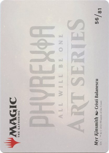 Myr Kinsmith // Myr Kinsmith (AONE-056) - Phyrexia: All Will Be One Art Series (Borderless) Foil