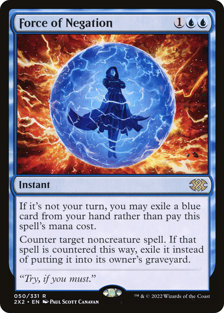 Force of Negation (2X2-050) - Double Masters 2022