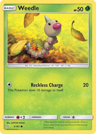 Weedle (3) 003/181  - Reverse Holofoil SM  Team Up - Common