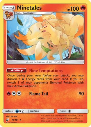 Ninetales 016/181  SM  Team Up - Rare