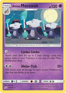 Alolan Marowak 064/181  - Reverse Holofoil SM  Team Up - Rare