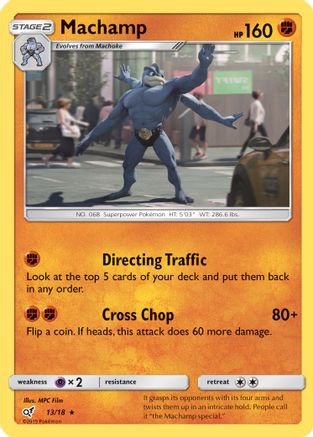 Machamp 013/18  - Holofoil Detective Pikachu - Rare