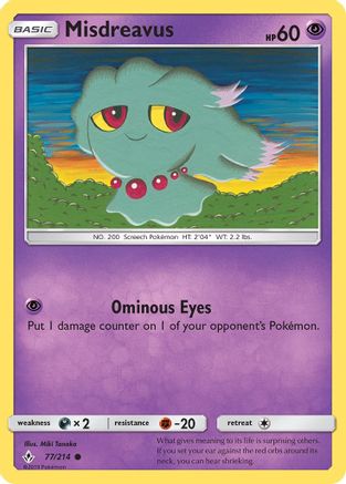 Misdreavus 077/214  SM  Unbroken Bonds - Common