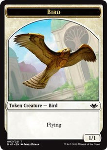Bird // Emblem - Serra the Benevolent Double-Sided Token (MH1-3 // 20) - Modern Horizons