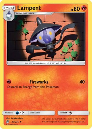Lampent 029/236  - Reverse Holofoil SM  Unified Minds - Uncommon