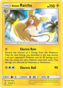 Alolan Raichu 057/236  - Reverse Holofoil SM  Unified Minds - Holo Rare