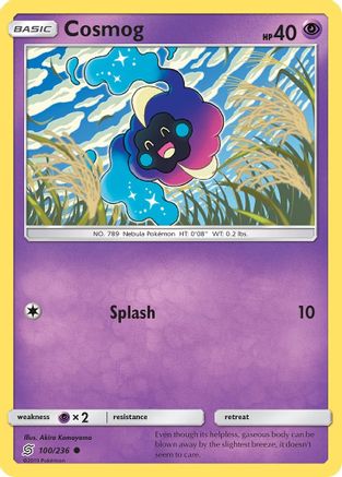 Cosmog 100/236  - Reverse Holofoil SM  Unified Minds - Common