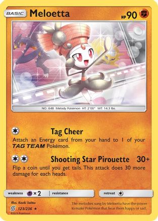 Meloetta 123/236  - Reverse Holofoil SM  Unified Minds - Rare