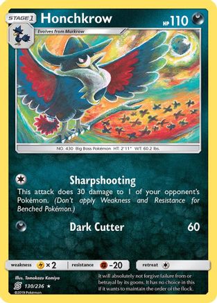 Honchkrow 130/236  SM  Unified Minds - Rare