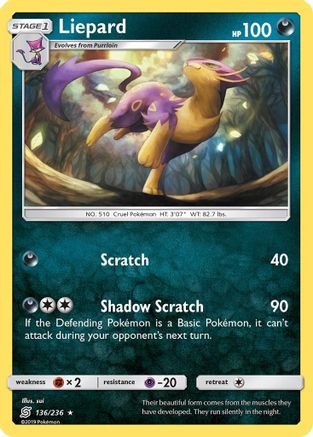 Liepard 136  SM  Unified Minds - Rare