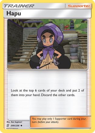Hapu 200/236  - Reverse Holofoil SM  Unified Minds - Uncommon