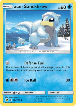 Alolan Sandshrew 19a/145  - Holofoil Alternate Art Promos - Promo