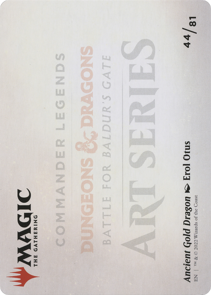 Ancient Gold Dragon // Ancient Gold Dragon (ACLB-044) - Battle for Baldur's Gate Art Series (Borderless) Foil