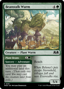 Beanstalk Wurm (WOE-161) - Wilds of Eldraine Foil