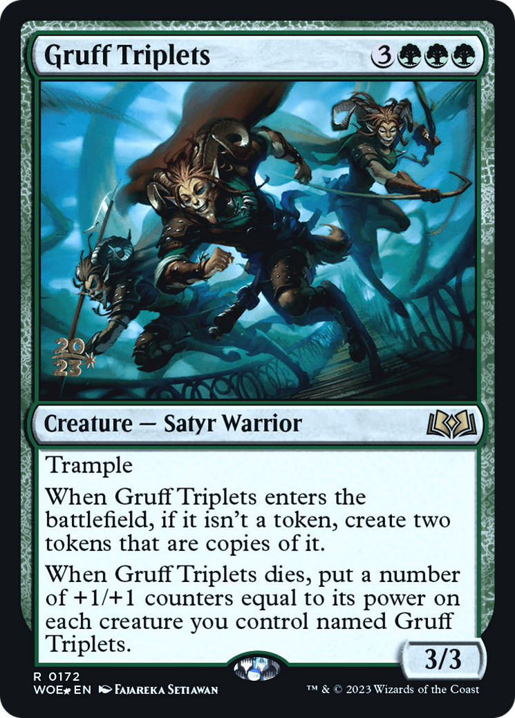 Gruff Triplets (PRE-172S) - Wilds of Eldraine Promos Foil