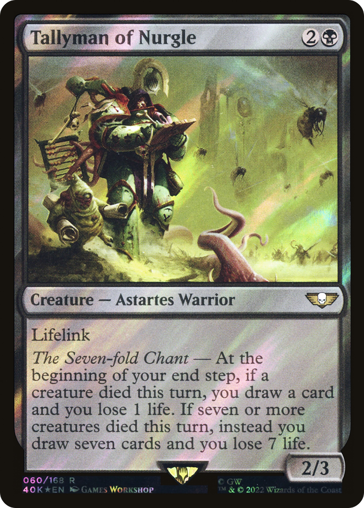 Tallyman of Nurgle (Surge Foil) (40K-60★) - Warhammer 40,000 Commander Foil