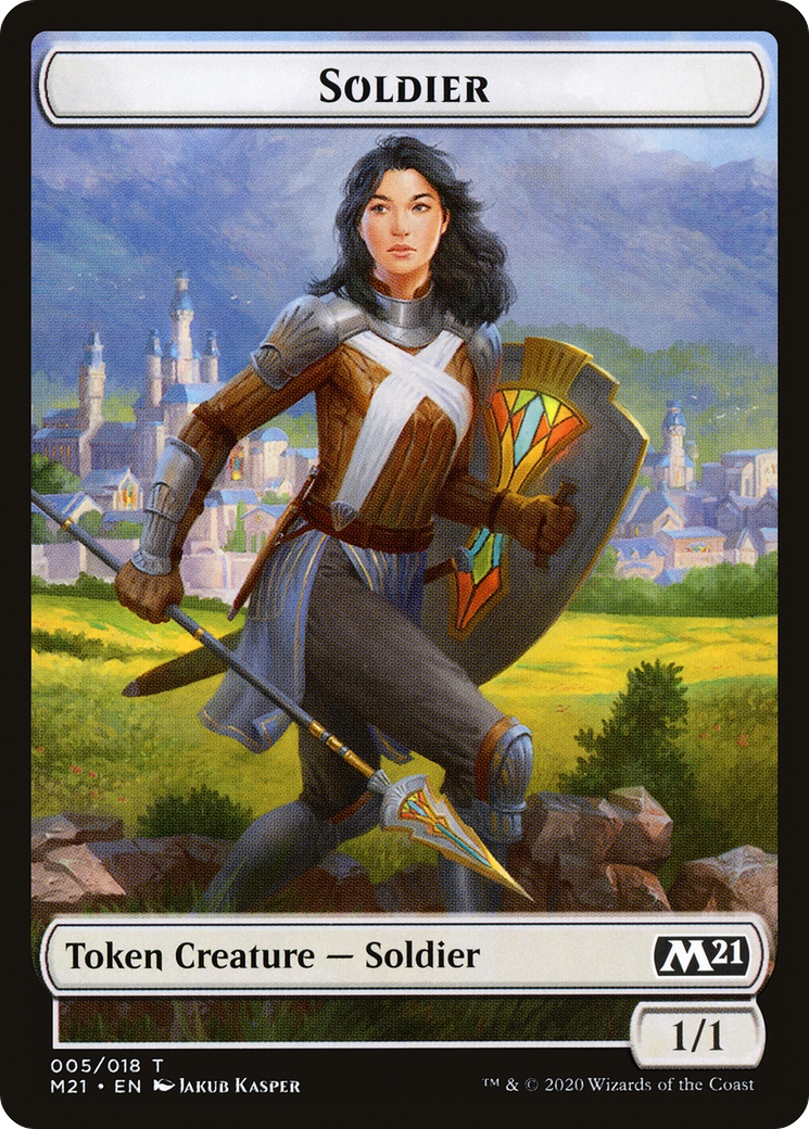 Soldier Token (M21-005) - Core Set 2021 Tokens Foil