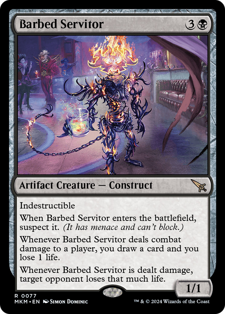 Barbed Servitor (MKM-077) - Murders at Karlov Manor Foil