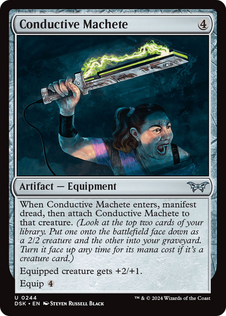 Conductive Machete⁣ - Duskmourn: House of Horror⁣ (Uncommon)⁣ [244]