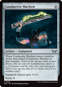 Conductive Machete⁣ - Duskmourn: House of Horror⁣ (Uncommon)⁣ [244]