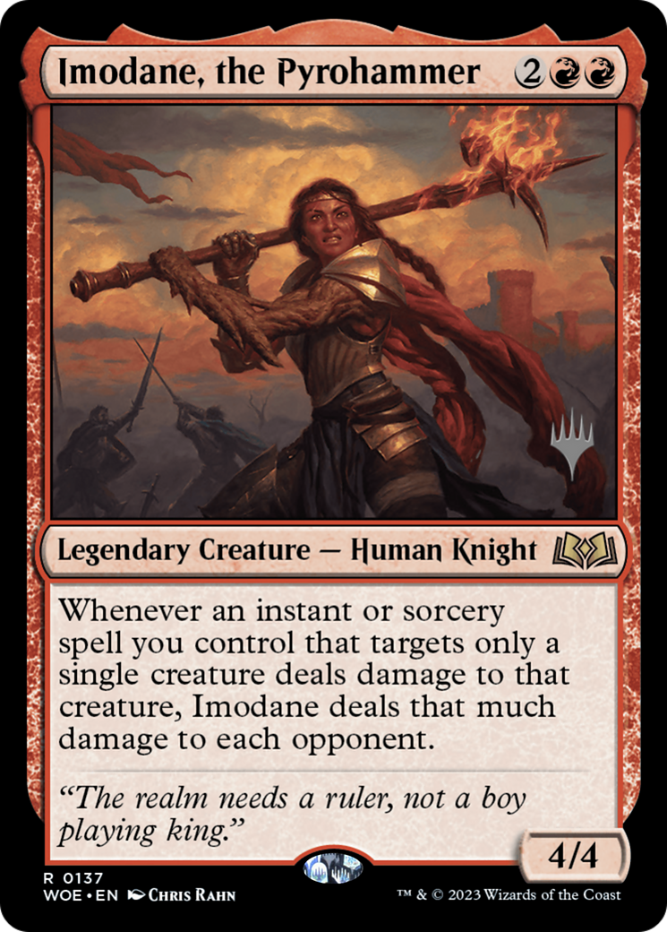 Imodane, the Pyrohammer (PPWOE-137P) - Wilds of Eldraine Promos Foil