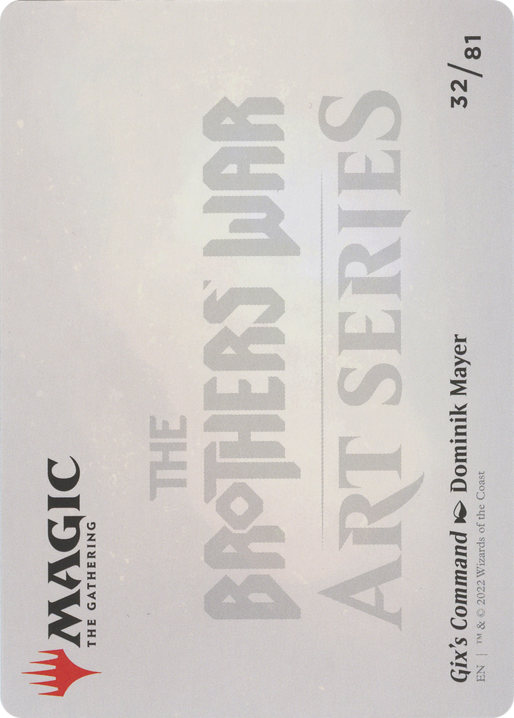 Gix's Command // Gix's Command (ABRO-032) - The Brothers' War Art Series (Borderless)