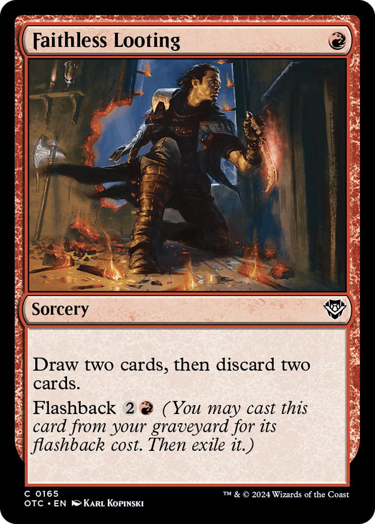 Faithless Looting⁣ - Commander: Outlaws of Thunder Junction⁣ (Common)⁣ [165]