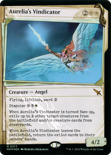 Aurelia's Vindicator (Showcase) (Invisible Ink) (MKM-377) - Murders at Karlov Manor: (Showcase) Foil
