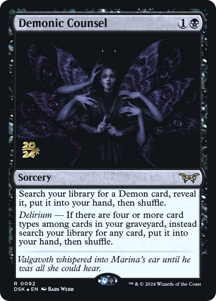 Demonic Counsel (PRE-92S) - Duskmourn: House of Horror Promos Foil