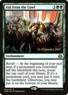 Aid from the Cowl (PRE-105S) - Aether Revolt Promos Foil