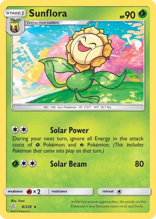 Sunflora 008/236  SM  Cosmic Eclipse - Rare