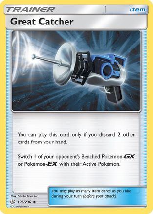 Great Catcher 192/236  - Reverse Holofoil SM  Cosmic Eclipse - Uncommon