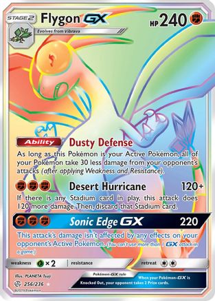 Flygon GX (Secret) 256  - Holofoil SM  Cosmic Eclipse - Secret Rare