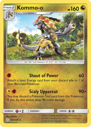 Kommo-o 163/236  - Holofoil SM  Cosmic Eclipse - Holo Rare