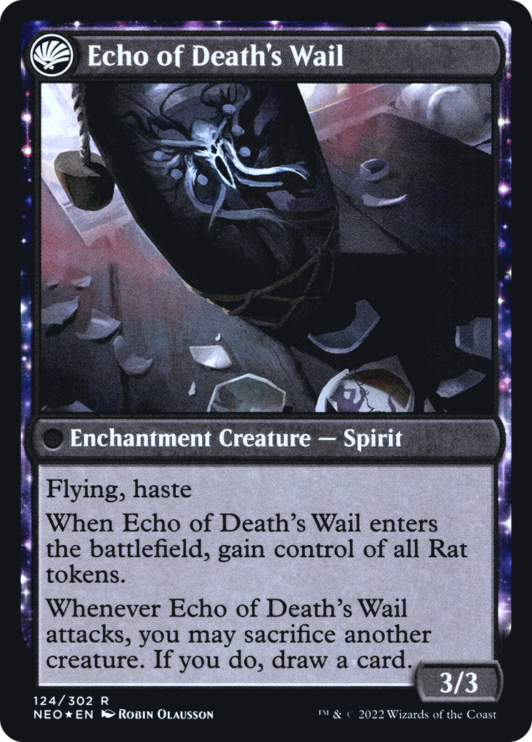 Tribute to Horobi (PRE-124S) - Kamigawa: Neon Dynasty Promos: (fandfc, enchantment) Foil