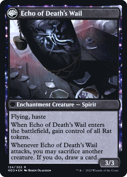 Tribute to Horobi (PRE-124S) - Kamigawa: Neon Dynasty Promos: (fandfc, enchantment) Foil