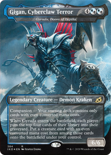 Gigan, Cyberclaw Terror - Gyruda, Doom of Depths (IKO-384) - Ikoria: Lair of Behemoths / Gigan, Cyberclaw Terror: (companion) (Borderless) Foil