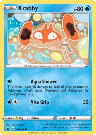 Krabby (042) 042/202  SWSH01 Sword & Shield Base Set - Common