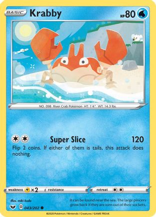 Krabby (043) 043/202  SWSH01 Sword & Shield Base Set - Common
