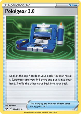 Pokegear 3.0 174/202  - Reverse Holofoil SWSH01 Sword & Shield Base Set - Uncommon