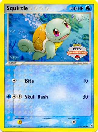 Squirtle 063/100  League & Championship Cards - Promo