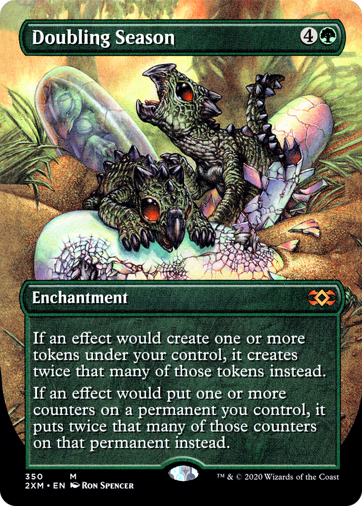 Doubling Season (Borderless) (2XM-350) - Double Masters (Borderless) Foil