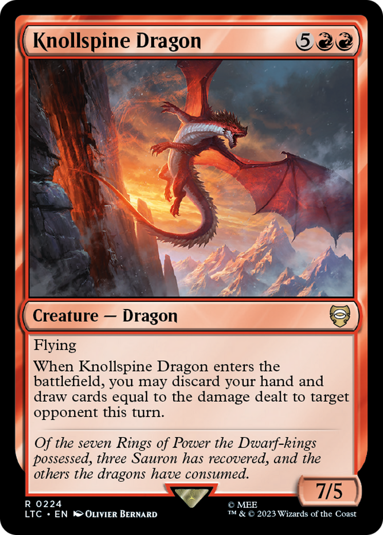 Knollspine Dragon⁣ - Commander: The Lord of the Rings: Tales of Middle-earth⁣ (Rare)⁣ [224]