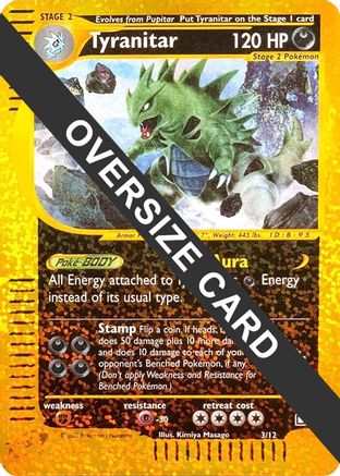 Tyranitar 003/12  - Reverse Holofoil Jumbo Cards - Promo