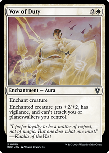 Vow of Duty⁣ - Commander: Murders at Karlov Manor⁣ (Uncommon)⁣ [89]