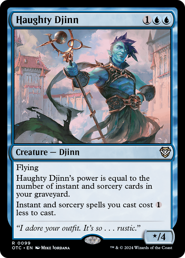 Haughty Djinn⁣ - Commander: Outlaws of Thunder Junction⁣ (Rare)⁣ [99]