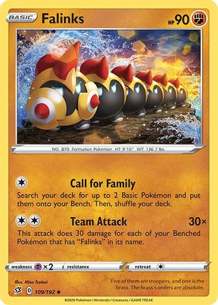 Falinks 109/192  SWSH02 Rebel Clash - Uncommon