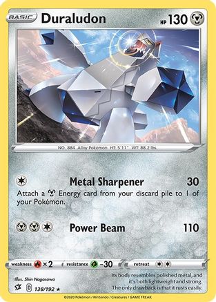 Duraludon 138/192  - Holofoil SWSH02 Rebel Clash - Holo Rare
